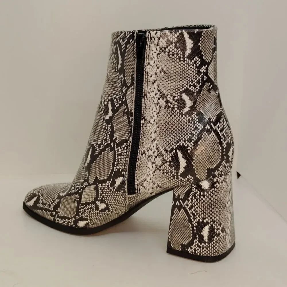 Madden Girl Womans NEW w/Tags Minglee Faux Snakeskin Ankle Boots- sz. 8 1/2M WOW